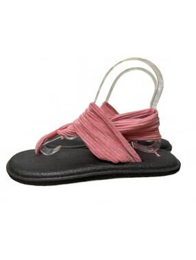Sanuk Yoga Sling 2 Pink Stripe Sandals Womens Size 8
